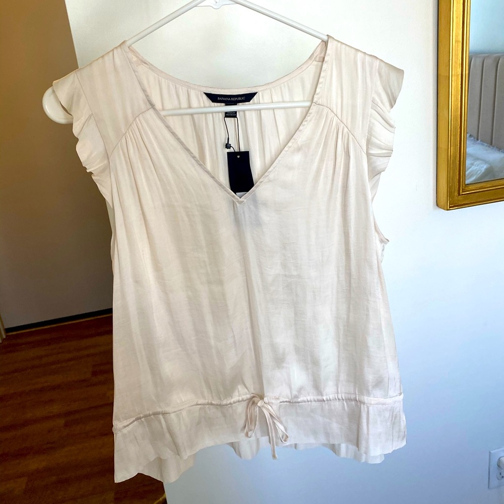 Silky semi sheer NEW banana republic blouse